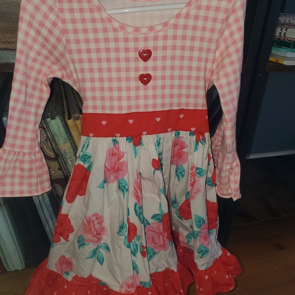 Eleanor Rose Size 3/4 Heart/Flower Dress